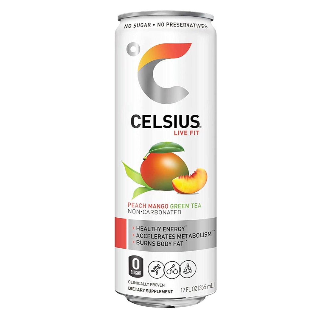 Fizz Free Peach Mango Green Tea - Celsius