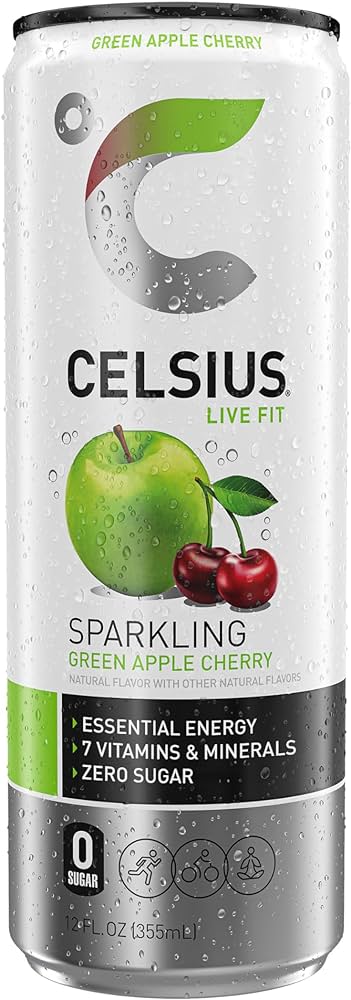 CELSIUS RTD 12/12OZ GREEN APPLE CHERRY