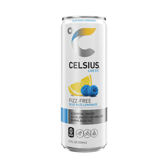 CELSIUS RTD 12/12OZ - BLUE RAZZ LEMONADE FIZZ FREE