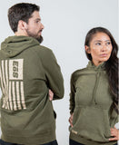 Men's EōS Flag Vintage Raglan Hoodie - Olive