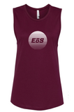 Women's EōS Retro Logo Jersey Muscle Tank - Maroon