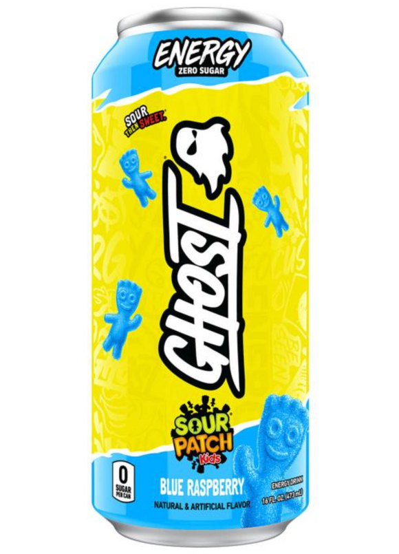 Ghost Energy Blue Raspberry Sour Patch (12)