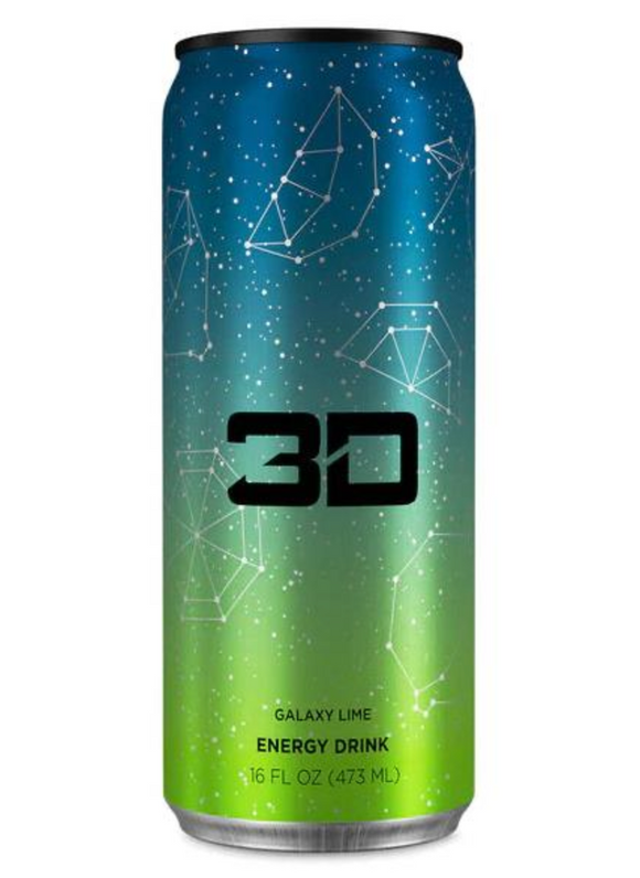 RAW 3D Energy BlueLime - Galaxy Lime (12pk/16oz)