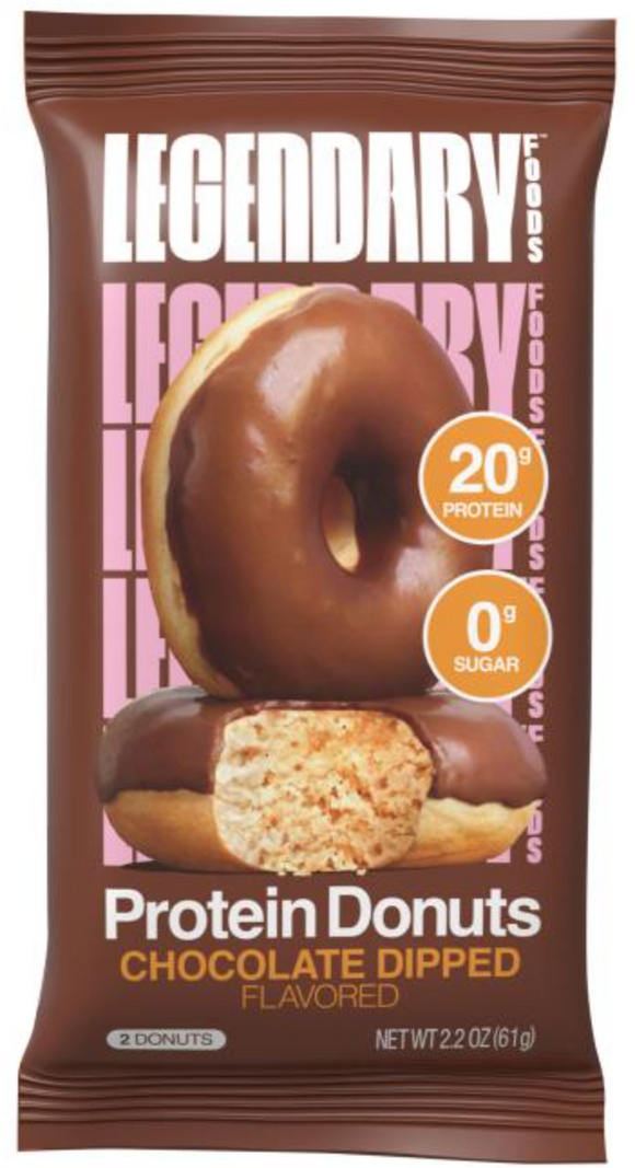LGD PROT DONUT 12/65g CHOCOLATE DIPPED