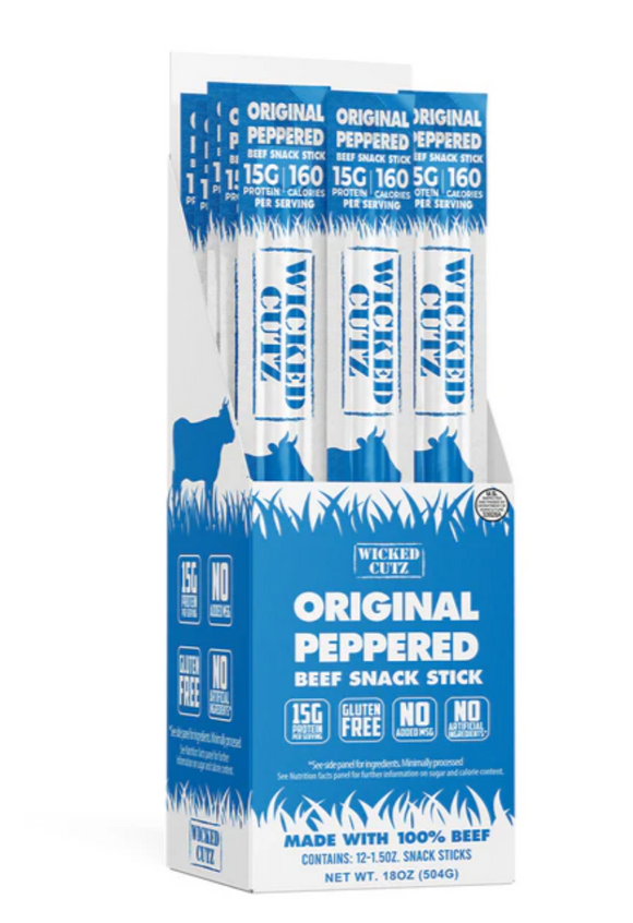 WCZ BEEF STICK 12/1.5oz Original Peppered