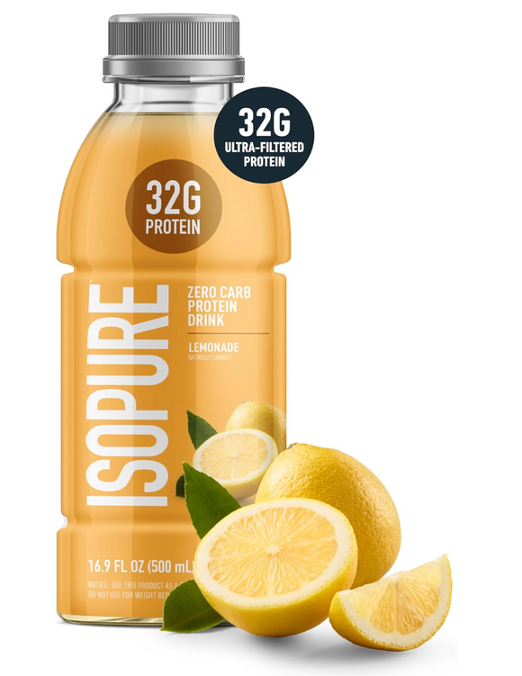Isopure: 32g Lemonade (12/16oz)