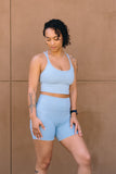 Women's Strappy Bra Tank - Tourmaline