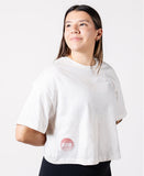 Women's Crop Tee Hip Logo - Vintage White